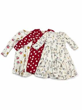 Emma & Elsa Toddler Girl Long Sleeve Twirl Dresses (Set of 3)